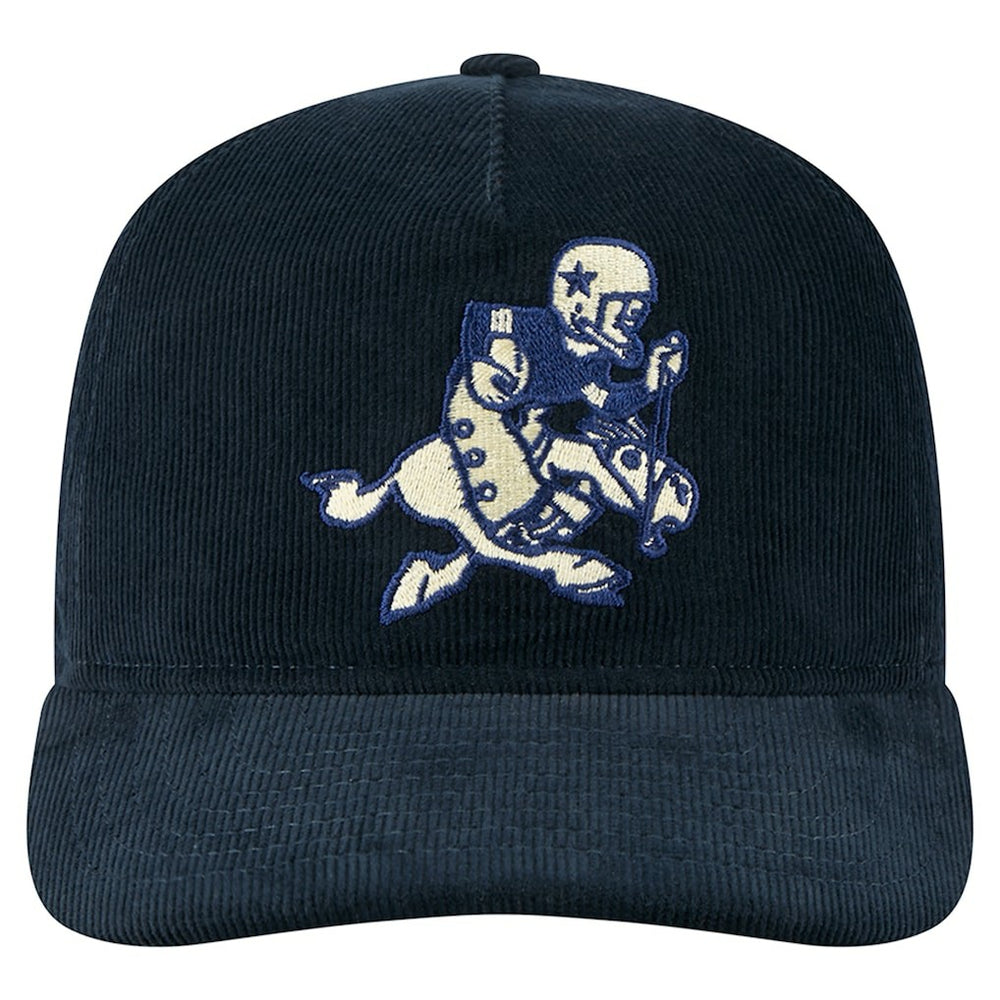 Dallas Cowboys New Era Retro Joe Nostalgic Corduroy Golfer Adjustable Hat - Navy Hats