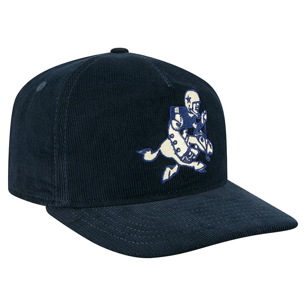 Dallas Cowboys New Era Retro Joe Nostalgic Corduroy Golfer Adjustable Hat - Navy Hats