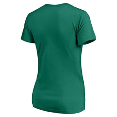 Los Angeles Dodgers Profile Women's Plus Size Celtic V-Neck T-Shirt - Kelly Green T-shirts