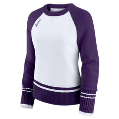 Baltimore Ravens WEAR by Erin Andrews Women's Colorblock Raglan Sweater - White/Purple