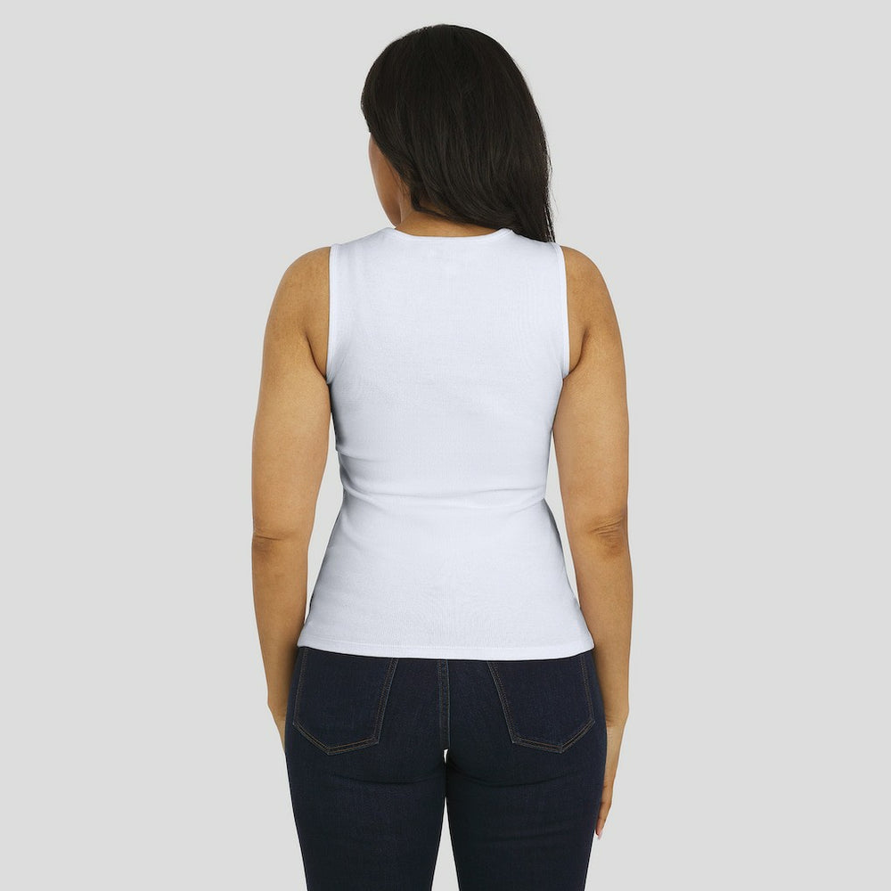 Baltimore Ravens WEAR by Erin Andrews Women's Ribbed Graphic Tank Top - White Tops