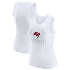 Tampa Bay Buccaneers WEAR by Erin Andrews Women's Ribbed Graphic Tank Top - White Tops