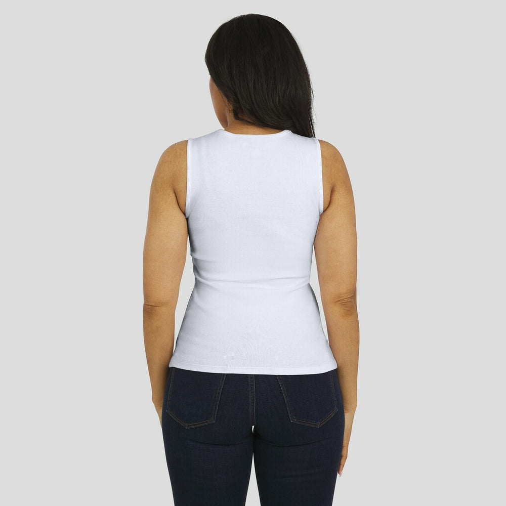 Miami Dolphins WEAR by Erin Andrews Women's Ribbed Graphic Tank Top - White Tops