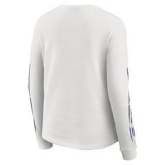 Baltimore Ravens WEAR by Erin Andrews Women's Graphic Waffle Long-Sleeve T-Shirt - White T-shirts