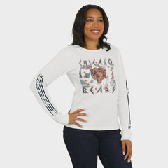 Chicago Bears WEAR by Erin Andrews Women's Graphic Waffle Long-Sleeve T-Shirt - White T-shirts