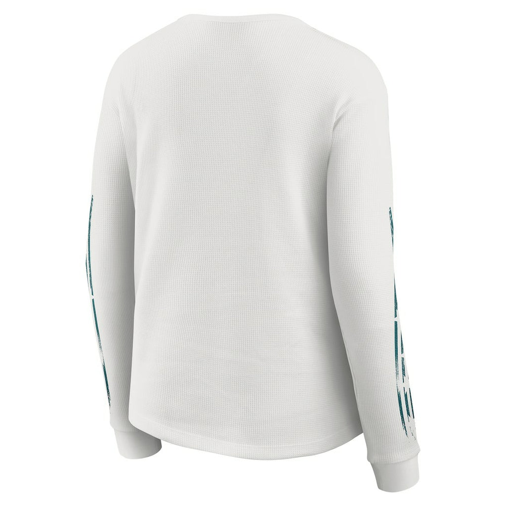 Philadelphia Eagles WEAR by Erin Andrews Women's Graphic Waffle Long-Sleeve T-Shirt - White T-shirts