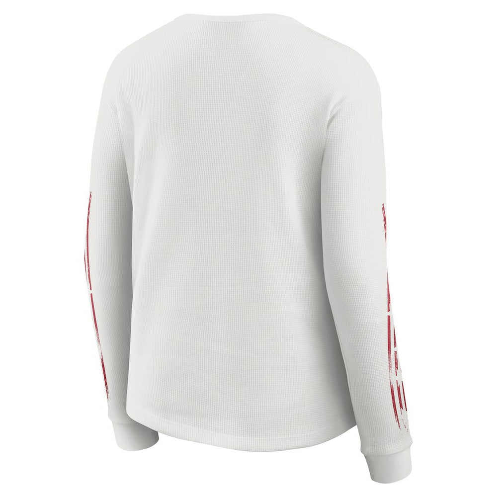 San Francisco 49ers WEAR by Erin Andrews Women's Graphic Waffle Long-Sleeve T-Shirt - White T-shirts