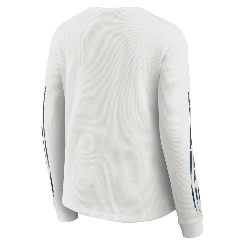 Seattle Seahawks WEAR by Erin Andrews Women's Graphic Waffle Long-Sleeve T-Shirt - White T-shirts