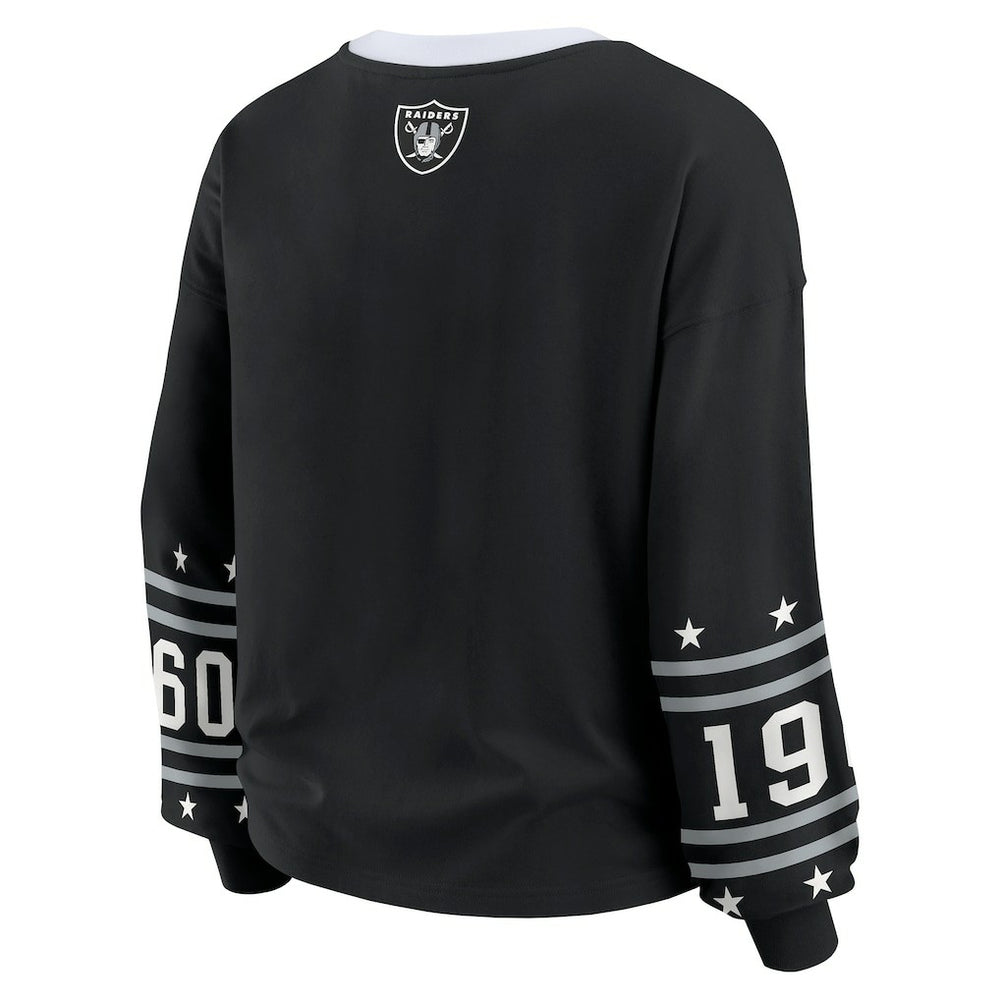 Las Vegas Raiders WEAR by Erin Andrews Women's Sport Long-Sleeve T-Shirt - Black T-shirts