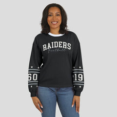 Las Vegas Raiders WEAR by Erin Andrews Women's Sport Long-Sleeve T-Shirt - Black T-shirts