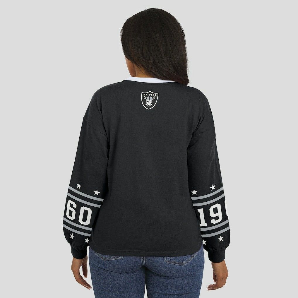 Las Vegas Raiders WEAR by Erin Andrews Women's Sport Long-Sleeve T-Shirt - Black T-shirts