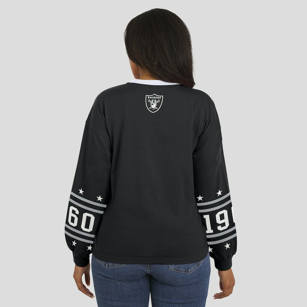 Las Vegas Raiders WEAR by Erin Andrews Women's Sport Long-Sleeve T-Shirt - Black T-shirts