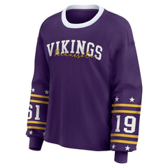 Minnesota Vikings WEAR by Erin Andrews Women's Sport Long-Sleeve T-Shirt - Purple T-shirts