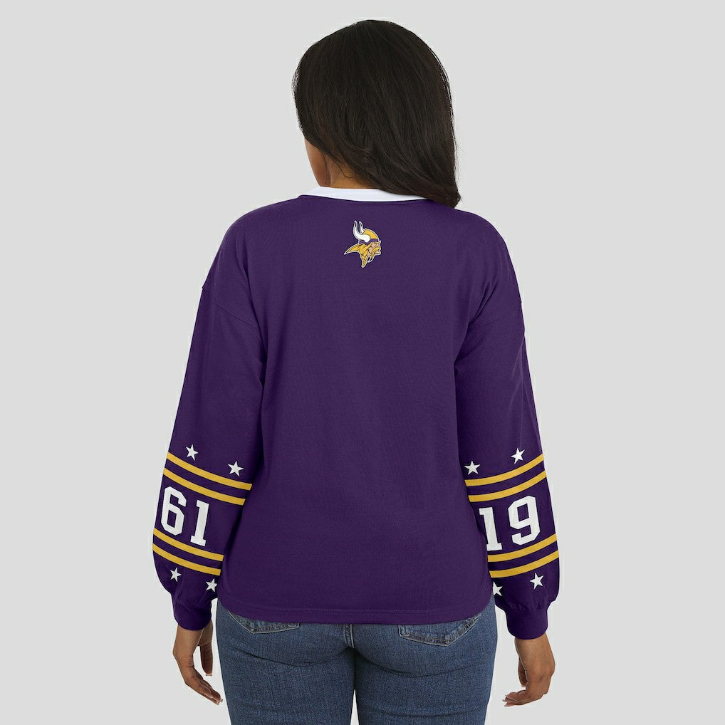 Minnesota Vikings WEAR by Erin Andrews Women's Sport Long-Sleeve T-Shirt - Purple T-shirts
