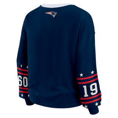 New England Patriots WEAR by Erin Andrews Women's Sport Long-Sleeve T-Shirt - Navy T-shirts