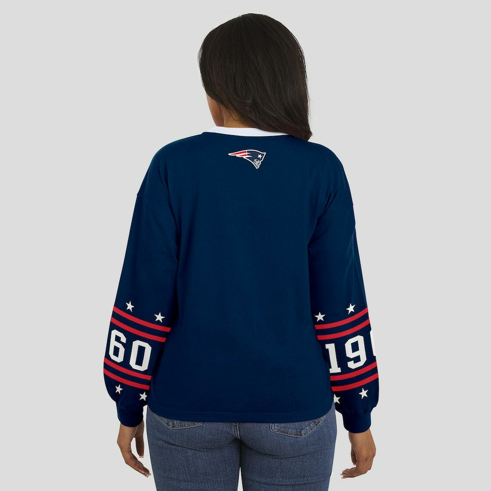 New England Patriots WEAR by Erin Andrews Women's Sport Long-Sleeve T-Shirt - Navy T-shirts