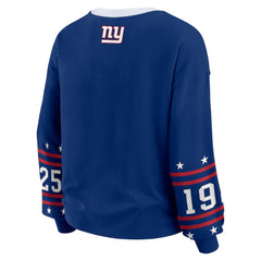 New York Giants WEAR by Erin Andrews Women's Sport Long-Sleeve T-Shirt - Royal T-shirts
