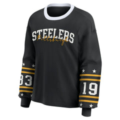 Pittsburgh Steelers WEAR by Erin Andrews Women's Sport Long-Sleeve T-Shirt - Black T-shirts