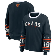 Chicago Bears WEAR by Erin Andrews Women's Sport Long-Sleeve T-Shirt - Navy T-shirts