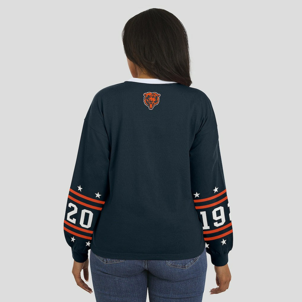 Chicago Bears WEAR by Erin Andrews Women's Sport Long-Sleeve T-Shirt - Navy T-shirts
