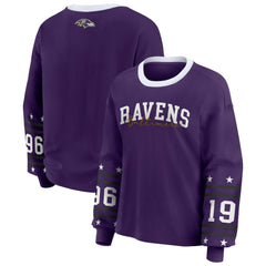 Baltimore Ravens WEAR by Erin Andrews Women's Sport Long-Sleeve T-Shirt - Purple T-shirts