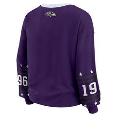 Baltimore Ravens WEAR by Erin Andrews Women's Sport Long-Sleeve T-Shirt - Purple T-shirts