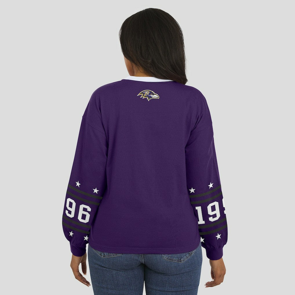 Baltimore Ravens WEAR by Erin Andrews Women's Sport Long-Sleeve T-Shirt - Purple T-shirts
