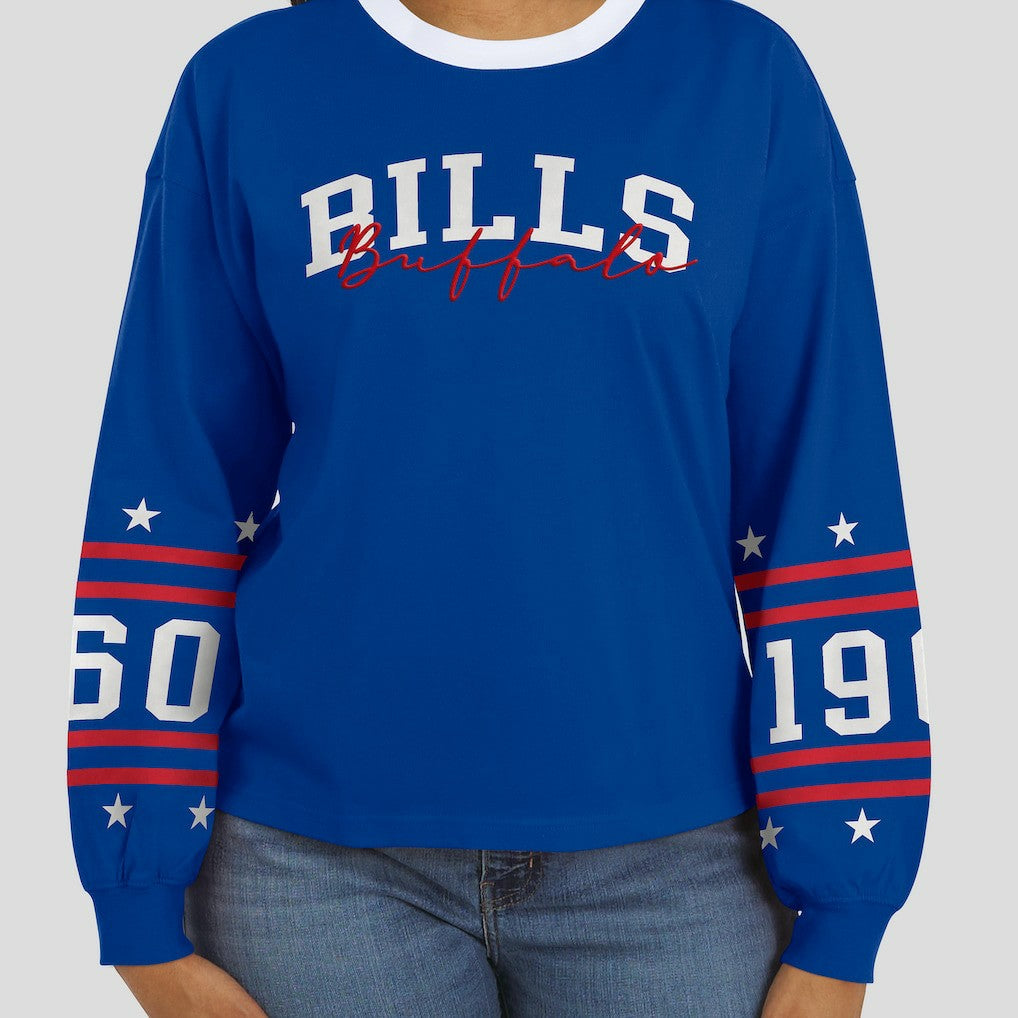 Buffalo Bills WEAR by Erin Andrews Women's Sport Long-Sleeve T-Shirt - Royal T-shirts