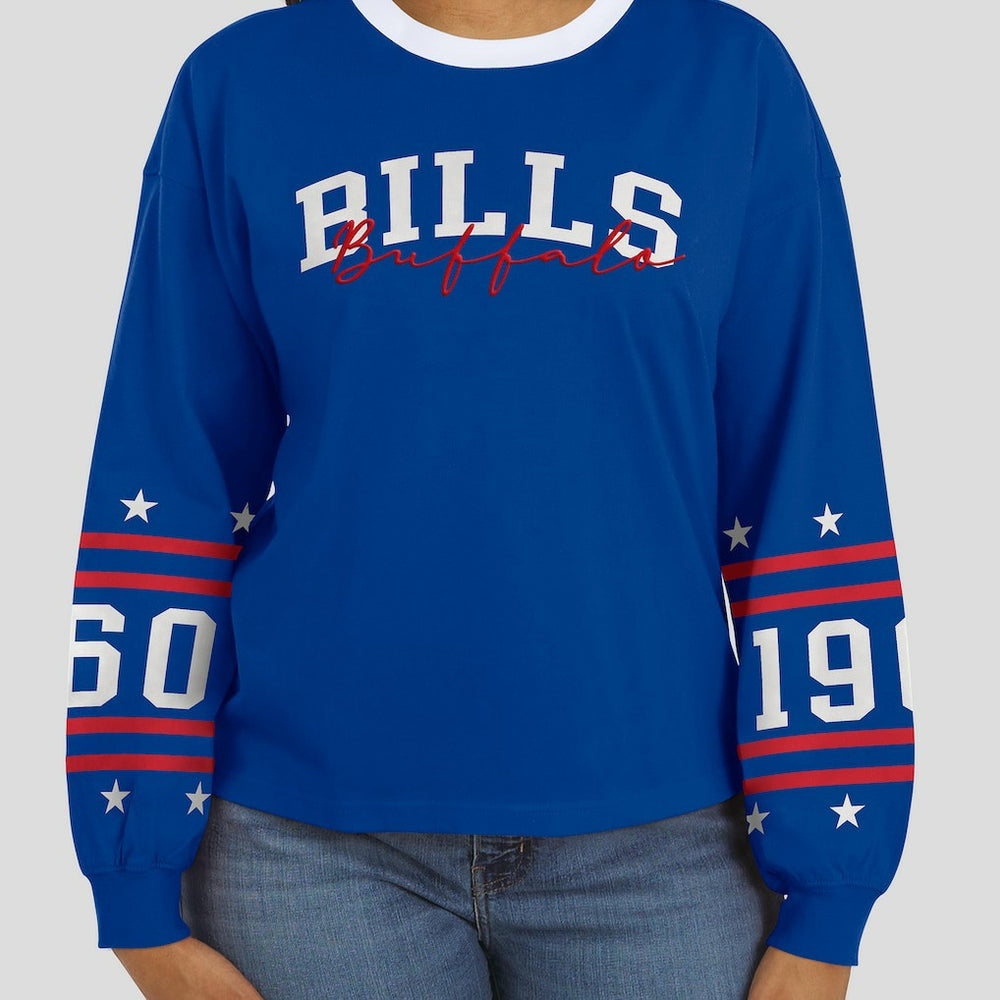 Buffalo Bills WEAR by Erin Andrews Women's Sport Long-Sleeve T-Shirt - Royal T-shirts