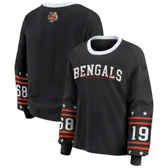 Cincinnati Bengals WEAR by Erin Andrews Women's Sport Long-Sleeve T-Shirt - Black T-shirts