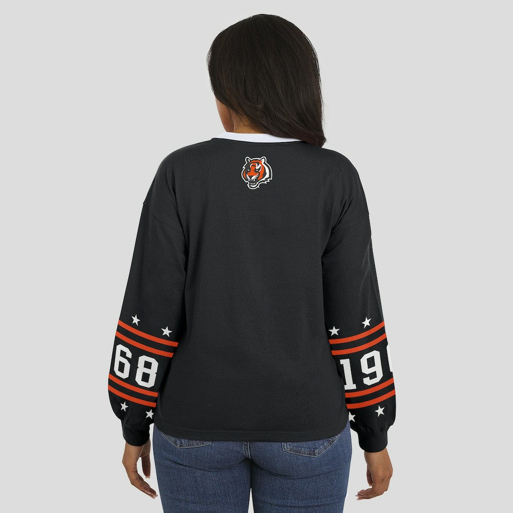Cincinnati Bengals WEAR by Erin Andrews Women's Sport Long-Sleeve T-Shirt - Black T-shirts