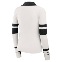 Cincinnati Bengals WEAR by Erin Andrews Women's Ribbed Henley Polo Sweater - White