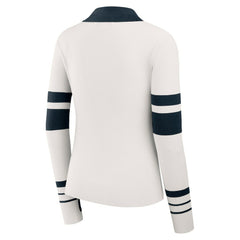 Chicago Bears WEAR by Erin Andrews Women's Ribbed Henley Polo Sweater - White