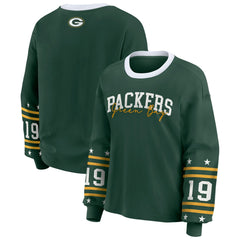 Green Bay Packers WEAR by Erin Andrews Women's Plus Size Sport Long-Sleeve T-Shirt - Green T-shirts