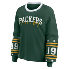 Green Bay Packers WEAR by Erin Andrews Women's Plus Size Sport Long-Sleeve T-Shirt - Green T-shirts