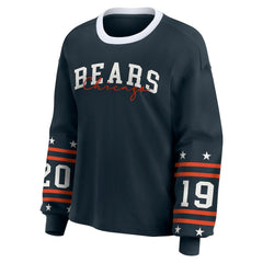 Chicago Bears WEAR by Erin Andrews Women's Plus Size Sport Long-Sleeve T-Shirt - Navy T-shirts