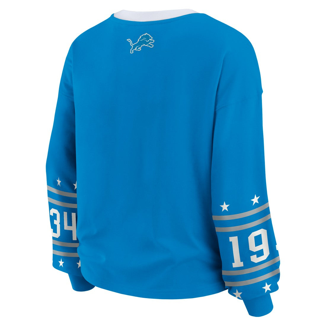 Detroit Lions WEAR by Erin Andrews Women's Plus Size Sport Long-Sleeve T-Shirt - Blue T-shirts