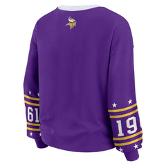 Minnesota Vikings WEAR by Erin Andrews Women's Plus Size Sport Long-Sleeve T-Shirt - Purple T-shirts