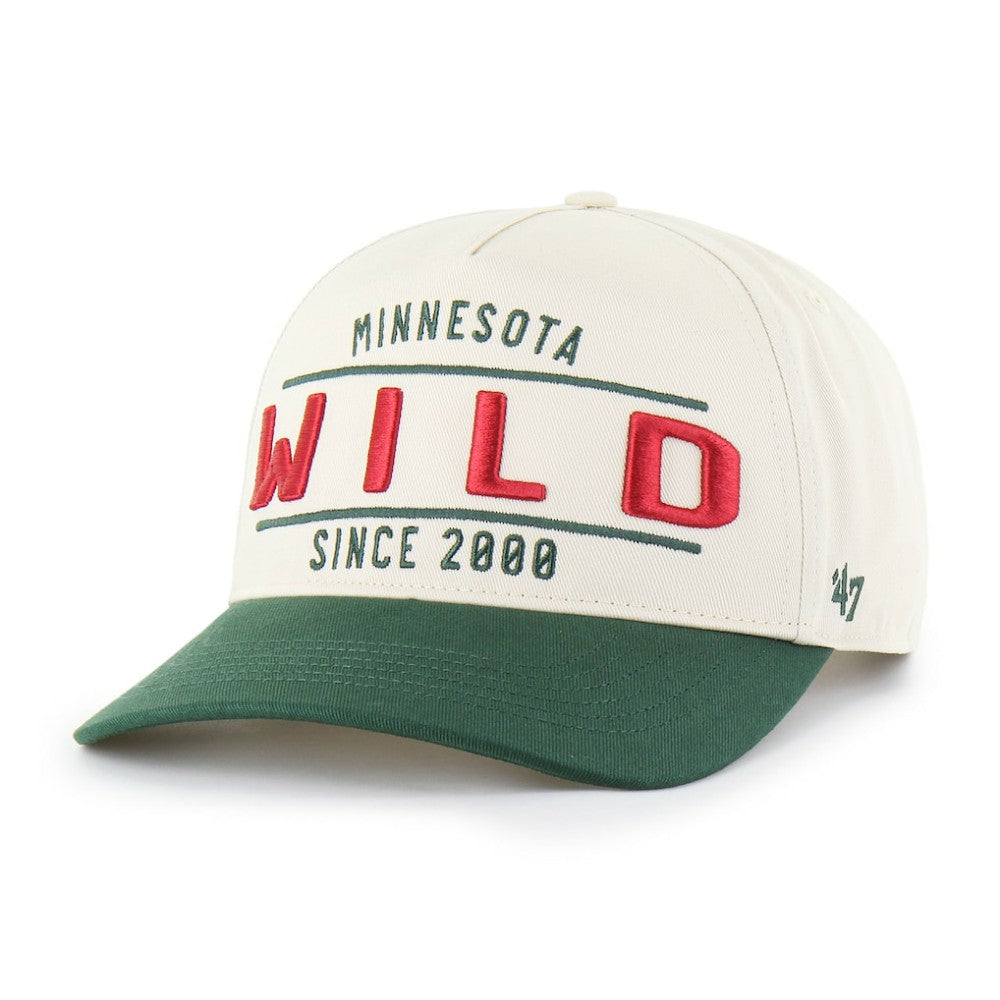 Minnesota Wild '47 Expansion Debut Two-Tone Hitch Adjustable Hat - Cream/Green | US 202705909