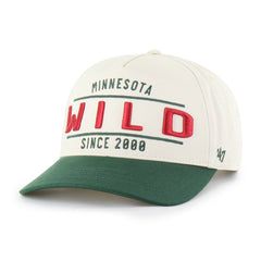 Minnesota Wild '47 Expansion Debut Two-Tone Hitch Adjustable Hat - Cream/Green | US 202705909