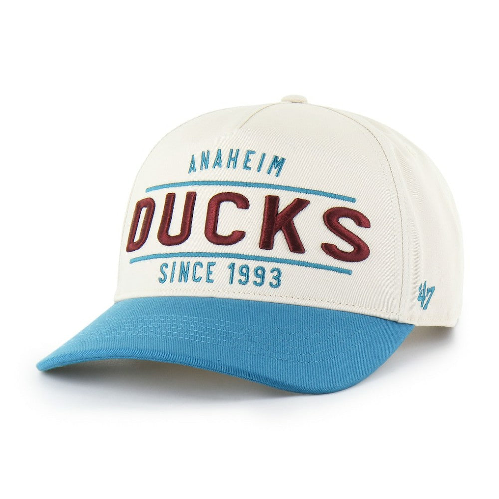Anaheim Ducks '47 Expansion Debut Two-Tone Hitch Adjustable Hat - Cream/Teal | US 202705922