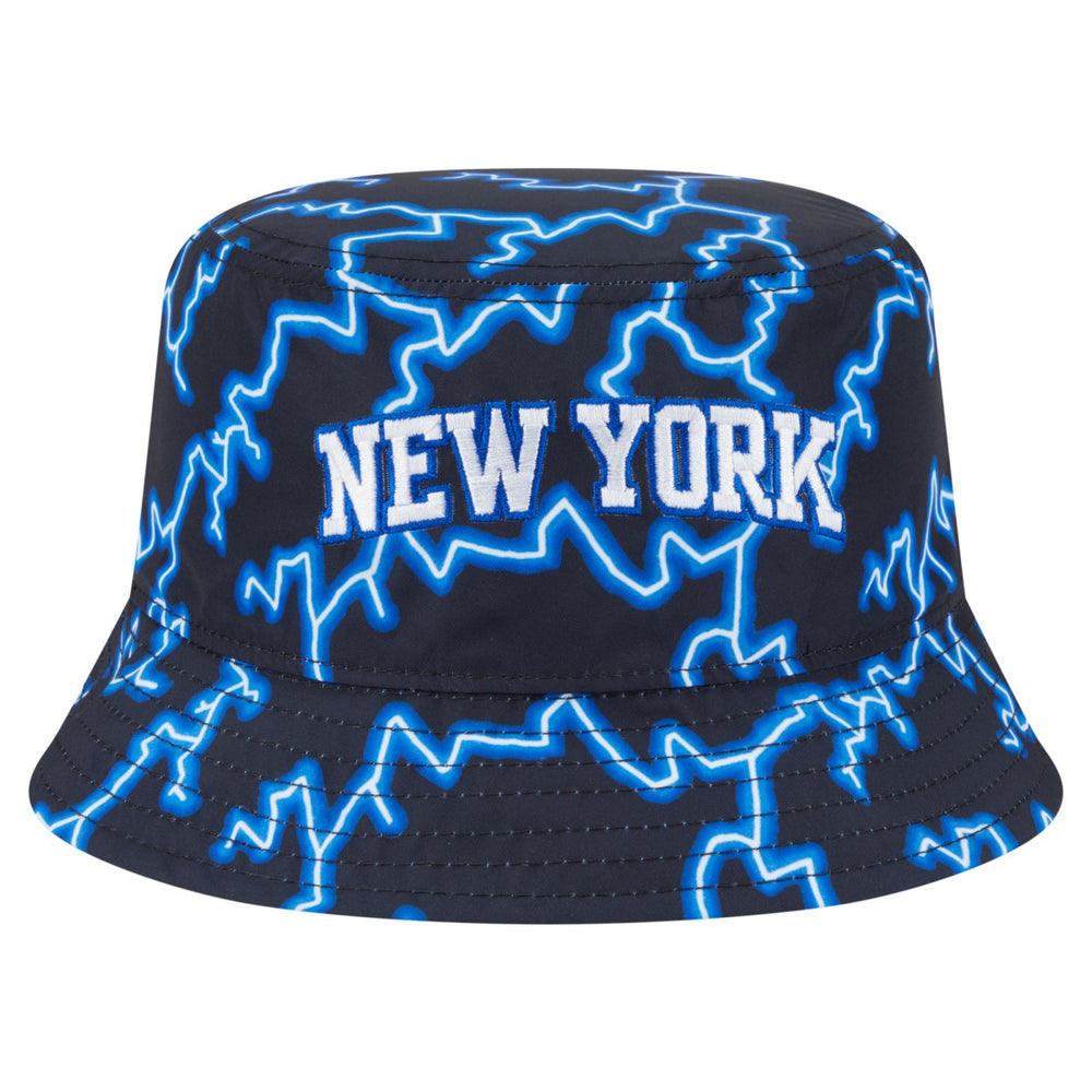 New York Knicks Summer Sun and Storm Reversible Bucket Hat Black/Light Blue - New Era