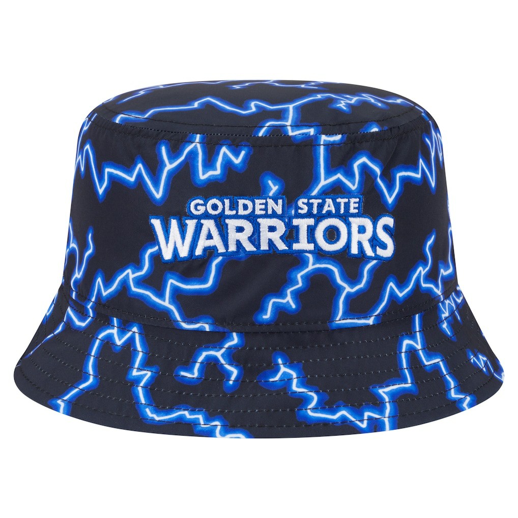 Golden State Warriors Summer Sun and Storm Reversible Bucket Hat Black/Light Blue - New Era outlet