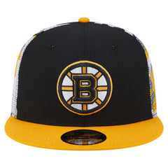 Boston Bruins New Era Camo Meshback 9FIFTY Snapback Hat - Black/Gold | US 202705936