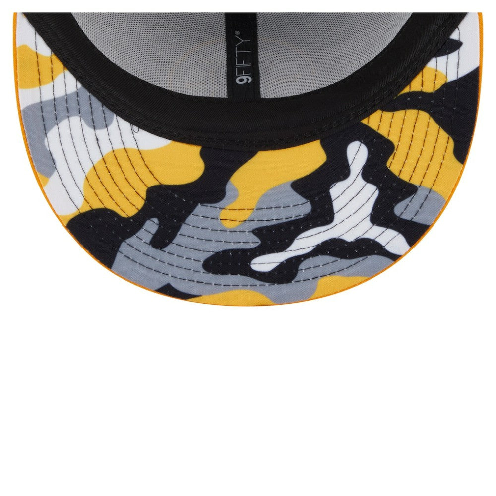 Boston Bruins New Era Camo Meshback 9FIFTY Snapback Hat - Black/Gold | US 202705936