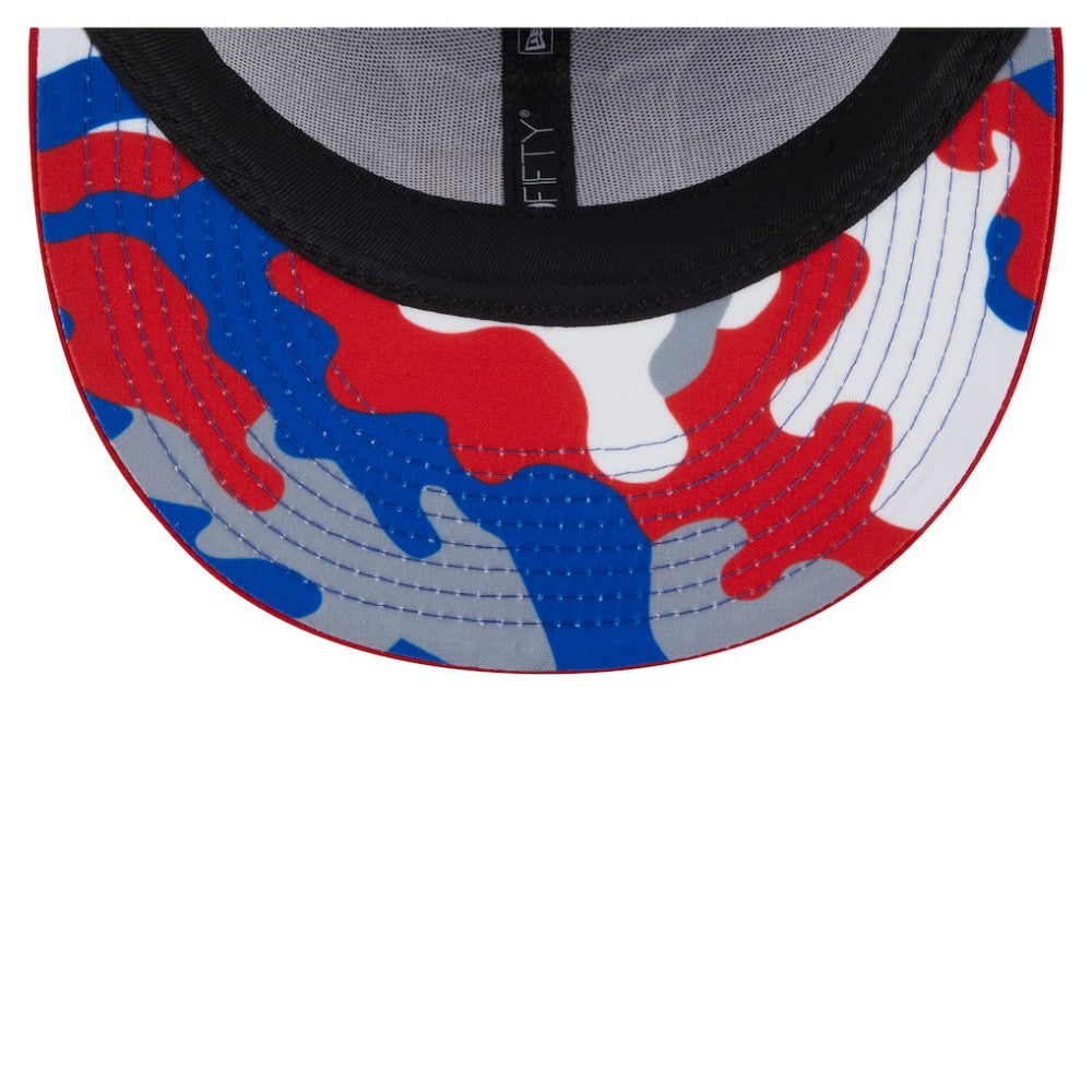 New York Rangers New Era Camo Meshback 9FIFTY Snapback Hat - Blue/Red | US 202705941