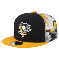 Pittsburgh Penguins New Era Camo Meshback 9FIFTY Snapback Hat - Black/Gold | US 202705943