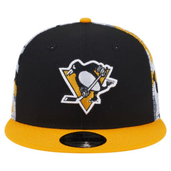 Pittsburgh Penguins New Era Camo Meshback 9FIFTY Snapback Hat - Black/Gold | US 202705943
