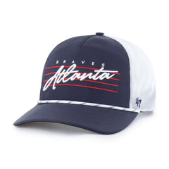 Atlanta Braves '47 Brrr Downburst Mesh Hitch Adjustable Hat - Navy Hats