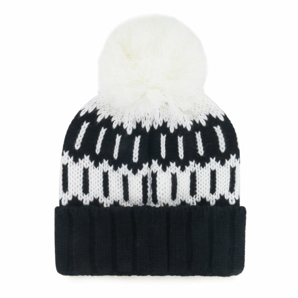 Chicago White Sox '47 Women's Felicity Cuffed Knit Hat with Pom - Black Hats
